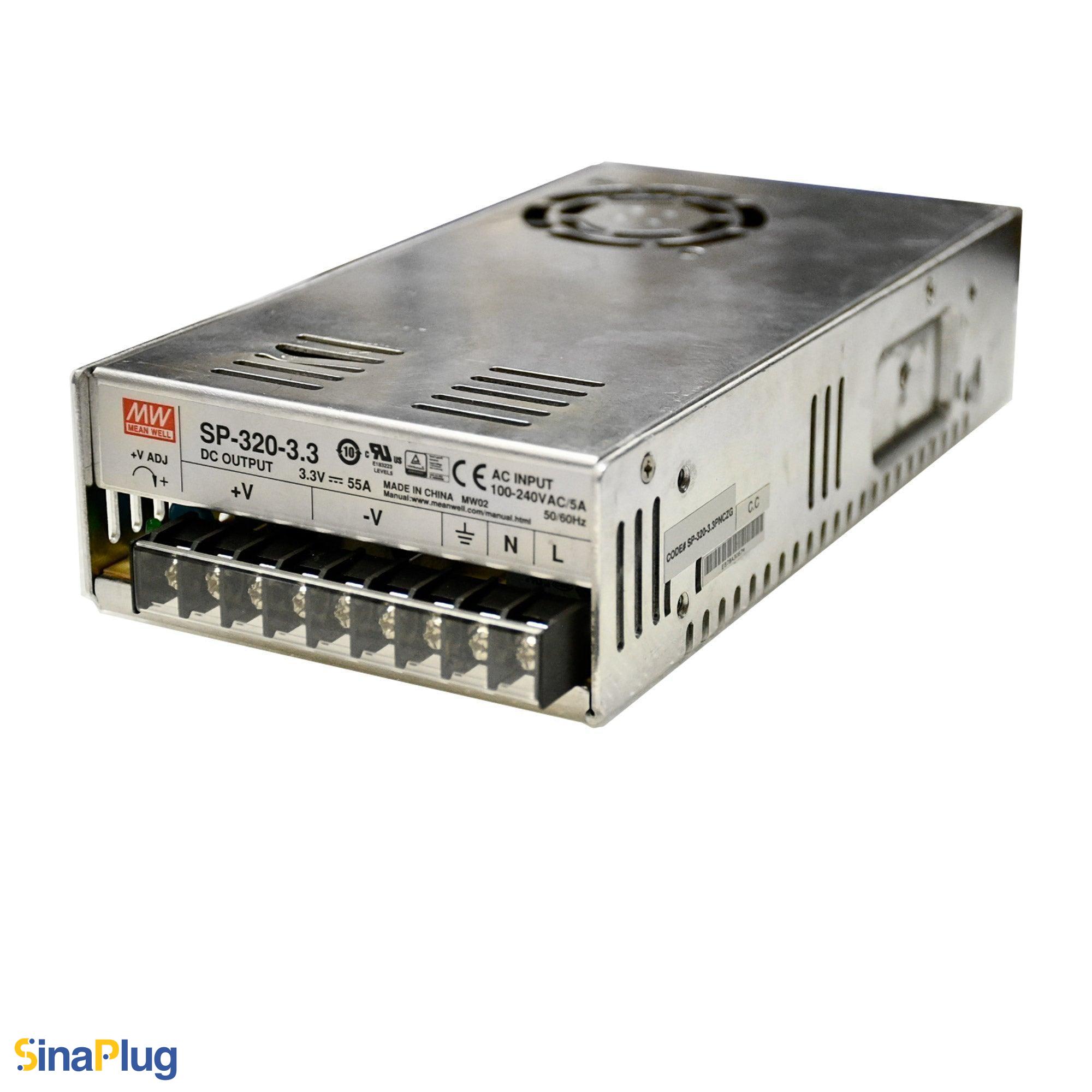 55Amps) MEAN WELL SP-320-3.3 Switching Power Supply (Output 3.3Volts, 55Amps)