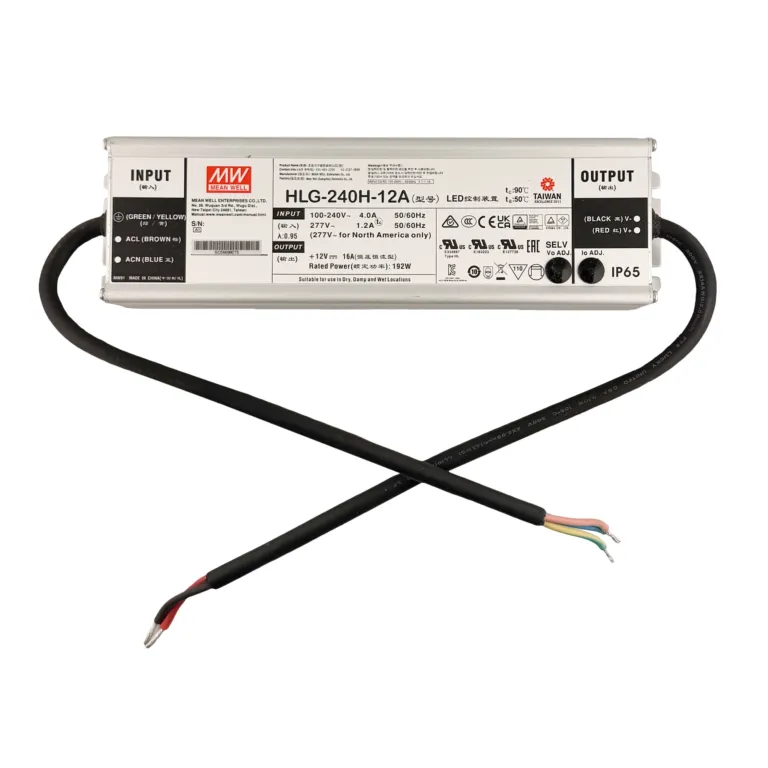 MEANWELL HLG-240H-12A LED Driver Switching Power Supply (12V, 16A)